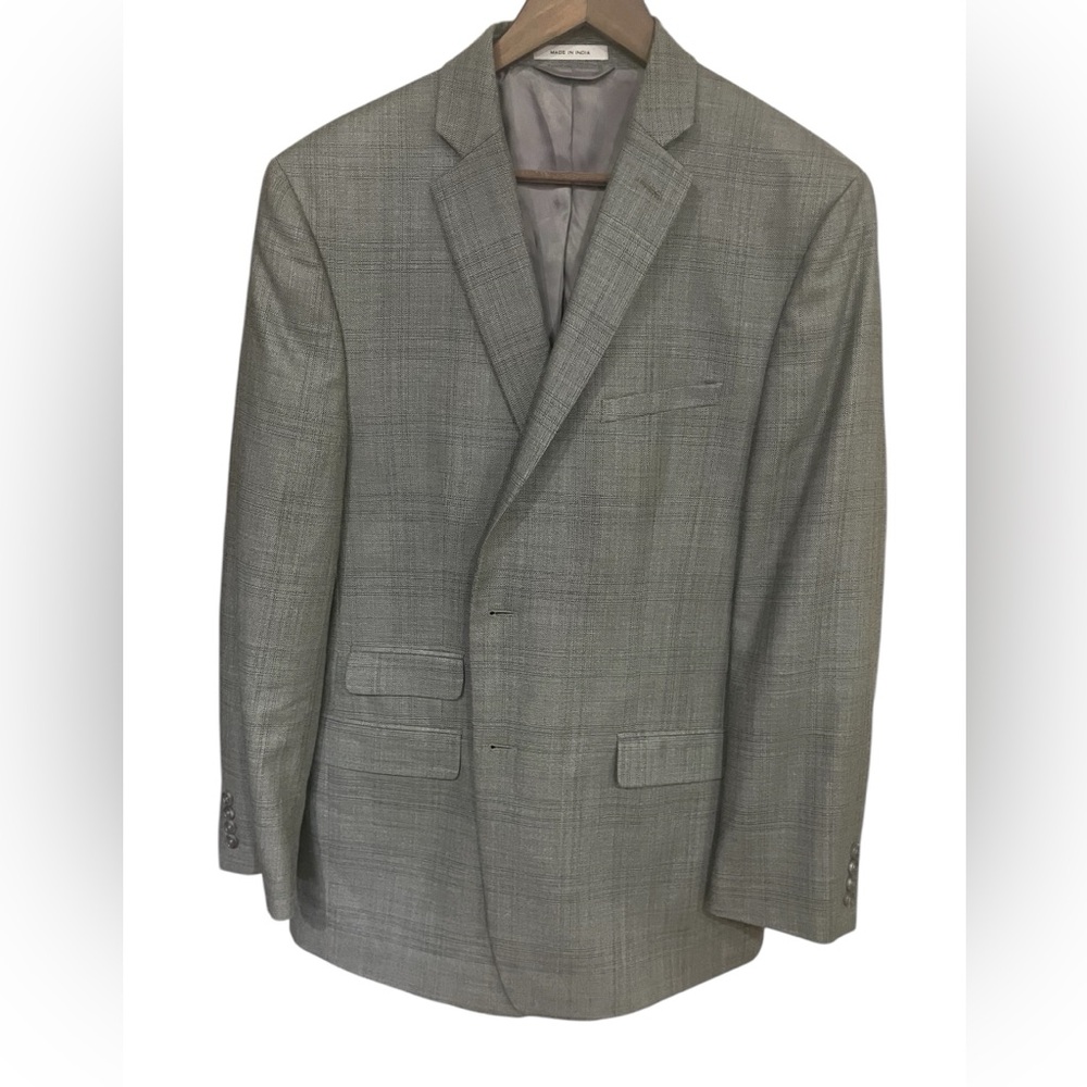 Joseph Abboun grey window pane sportcoat size 44L